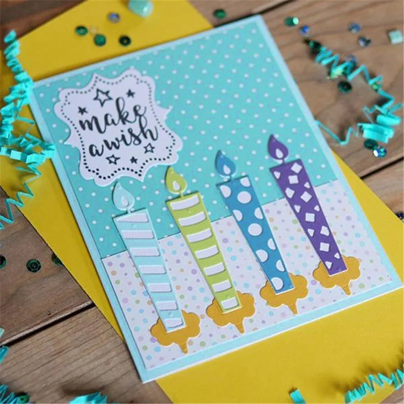 Birthday Candle Metal Cutting Dies Scrapbooking Stencil Template Metal Cutting Die Babs