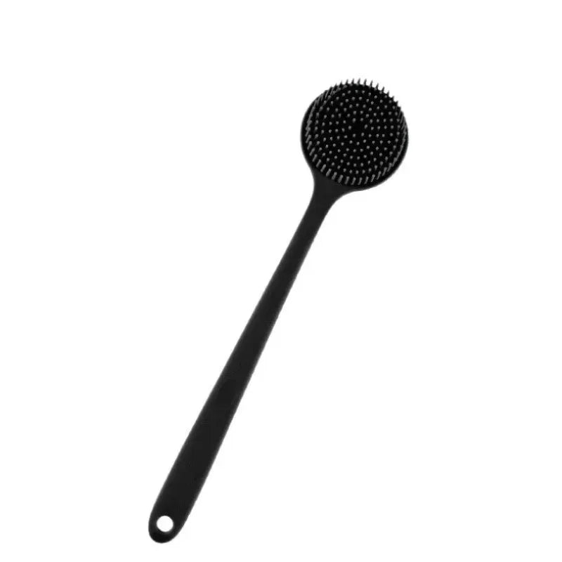 Silicone Bath Brush Long Handle Double-Sided Back Scrubber Bath Scrub Brush Babs