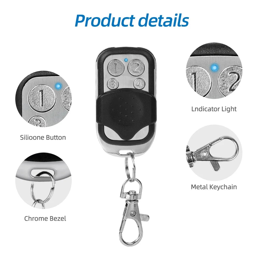 433MHz 4-Button Garage Door Remote Duplicator | Universal Clone Garage Remote Duplicator Babs