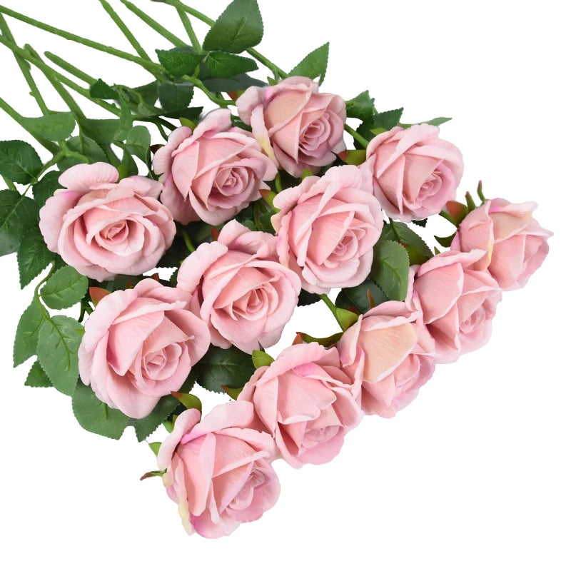 Artificial Silk Red Rose Bouquet for Wedding & Home Décor Artificial Flower Bouquet Babs