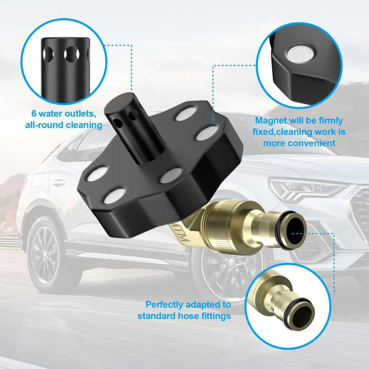 High-Pressure Car Chassis Flusher Kit – 360° Rotating Nozzle Chassis Flusher Kit Babs