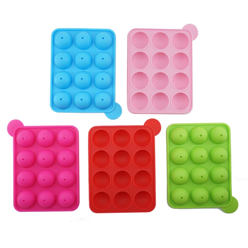 12-Hole Silicone Cake Pop Mold – Ball-Shaped Baking Mould Silicone Baking Mold Babs
