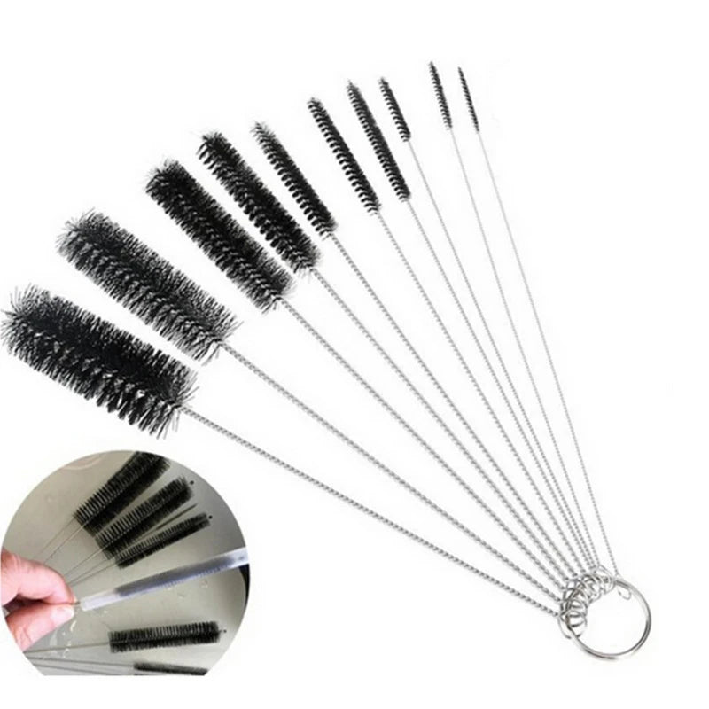 10-Piece Straw & Bottle Cleaning Brush Set – Stainless Steel Bottle Cleaning Brush Babs