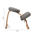 Ergonomic Beech Wood Office Chair | Linen Cushion Modern Desk Ergonomic Office Chair Babs Grey nature coating