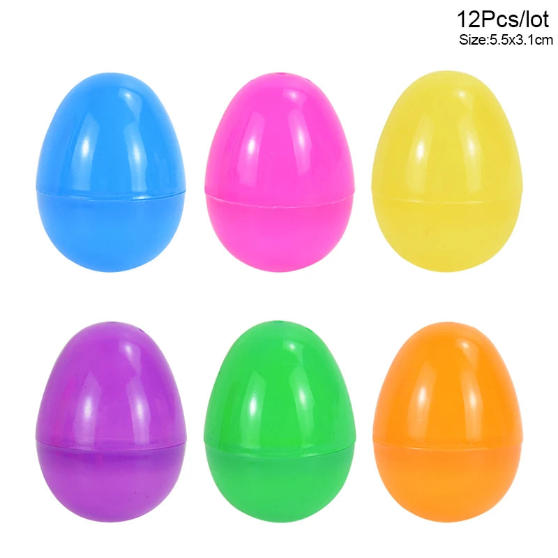 Fillable Easter Eggs 12/24 Pcs – Plastic Party Gift Boxes Fillable Easter Eggs Babs 12pcs A
