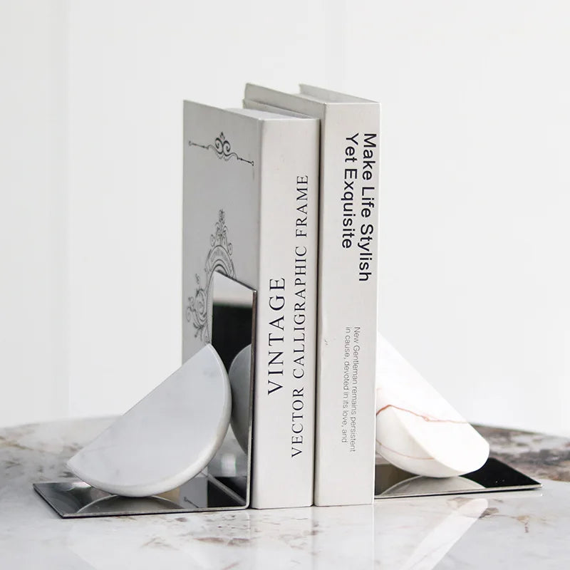Marble Bookend Ornament | Modern Home & Office Desk Decor Marble Bookend Ornament Babs