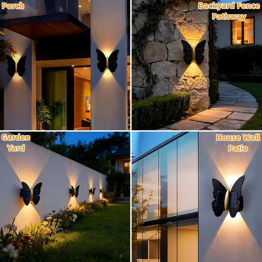 Outdoor Solar Butterfly Wall Lamp – Balcony & Courtyard Light Solar Outdoor Wall Lamp Babs