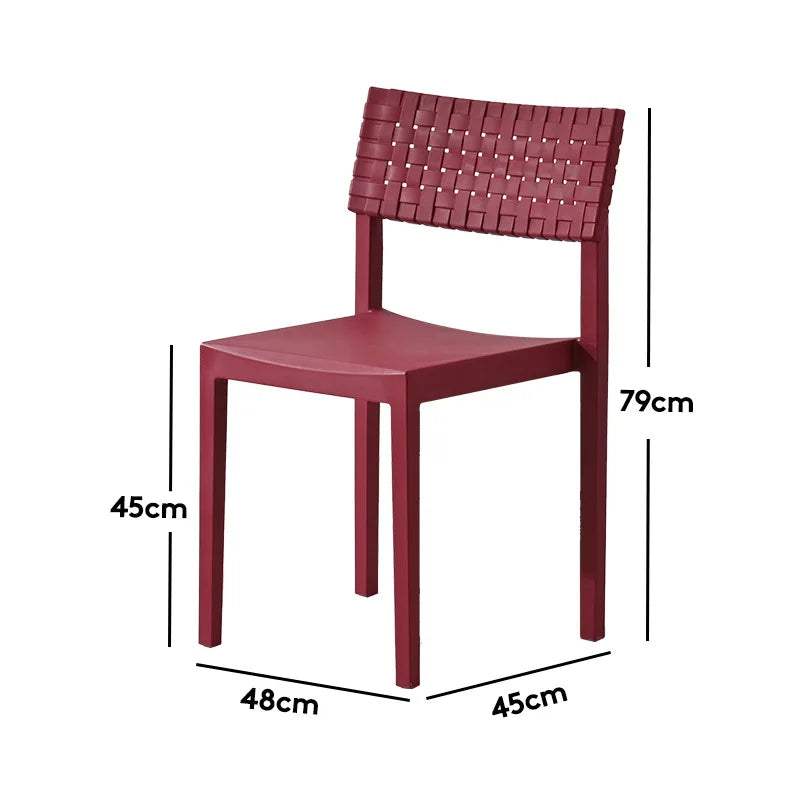 Modern Nordic Rattan-Style Dining Chairs, Set of 2 – Minimalist Dining Chair Set Babs