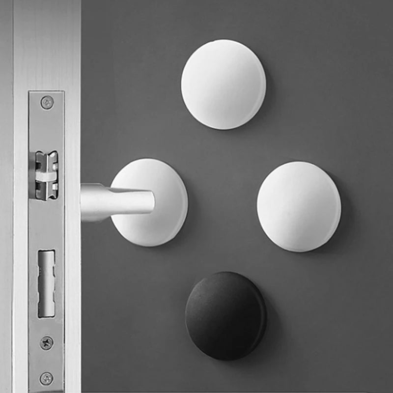 White Rubber Door Stop Wall Protectors – Self-Adhesive 5/10 Pack Door Stop Bumpers Babs