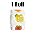 500PCS Fruit Stickers Roll – Waterproof DIY Decals for Laptop & Phone Decorative Sticker Roll Babs 1Roll