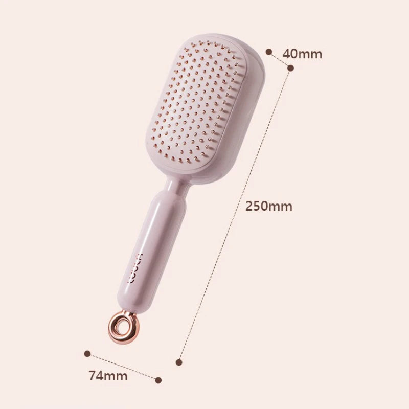 Retractable Air Cushion Comb – 133 Teeth & One-Click Clean Air Cushion Comb Babs