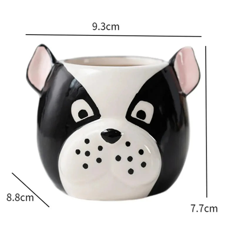 Cute Cartoon Dog Ceramic Succulent Flower Pot | Planter Ceramic Flower Pot Babs