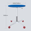 Nordic Round Coffee Table – Height Adjustable, Portable Side Table Coffee Side Table Babs Klein Blue