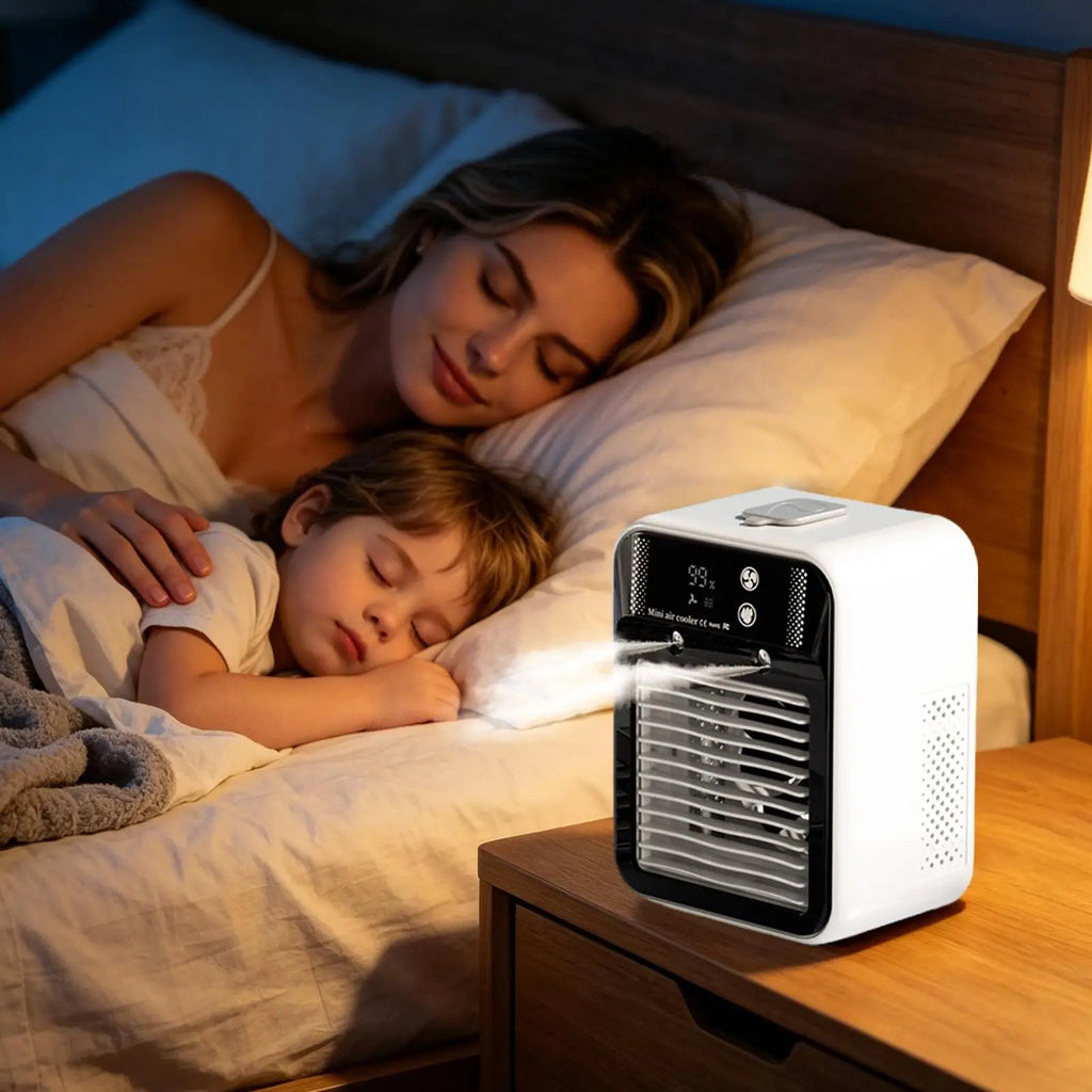 Portable Mini Air Conditioner – Nano Mist LCD Rechargeable Personal Air Cooler Babs