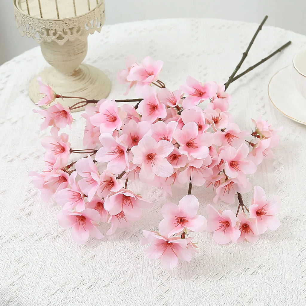 Silk Peach Blossom Artificial Flowers – Wedding & Home Décor Artificial Flower Stems Babs