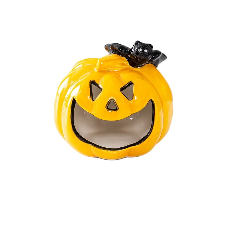 Halloween Ceramic Ghost Candlestick – Pumpkin Bat Candle Holder Ceramic Candle Holder Babs