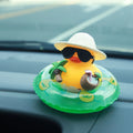 Tropical Rubber Duck Car Ornament – Beach Dashboard Decor Car Dashboard Ornament Babs green