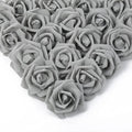 Artificial PE Rose Foam Flowers – Wedding & Party Decor Artificial Foam Flowers Babs GRAY 25 pcs