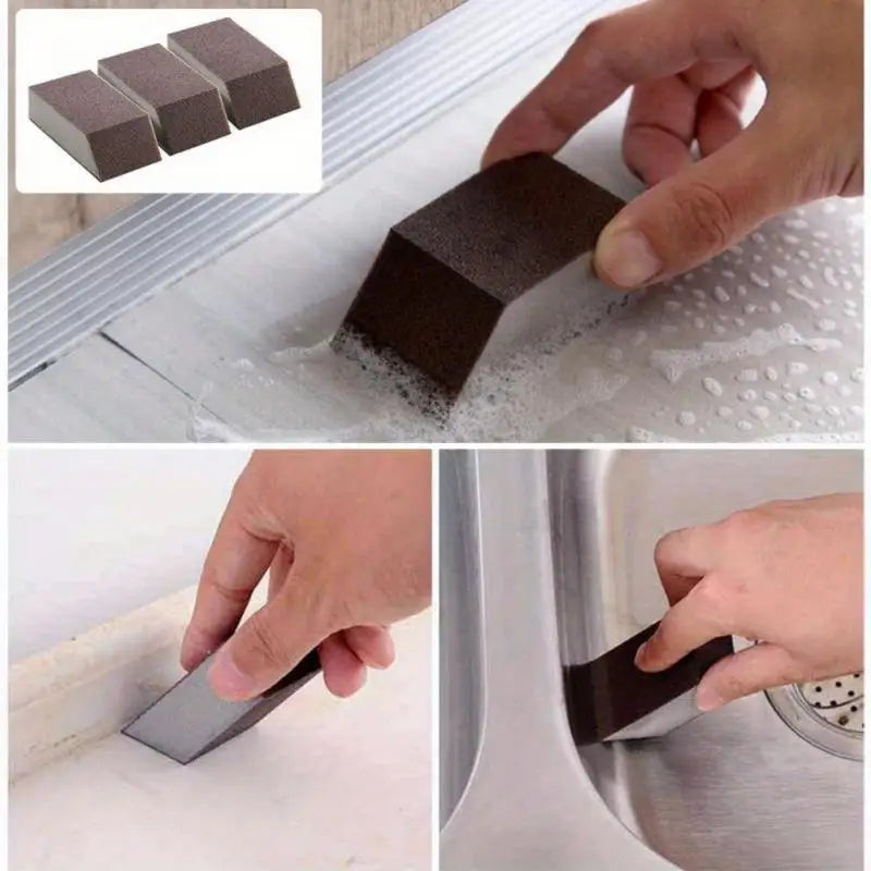 4-Pack Emery Sponge Brush – Rust, Dirt & Stain Scrubber Abrasive Scrubber Sponge Babs