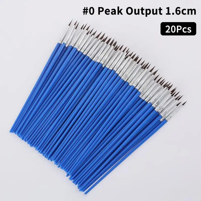 20Pcs Artist Paint Brush Set – Nylon Hook Line Pens for Art Artist Paint Brush Set Babs 3 Blue