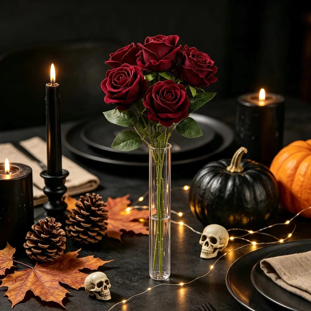 Artificial Silk Rose Bouquet – Long Stem DIY Wedding & Home Decor Artificial Flower Bouquet Babs