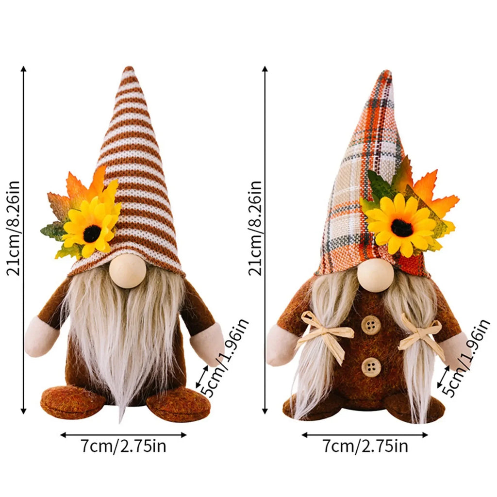 Fall Gnome Plush Doll – Halloween & Thanksgiving Autumn Decor Holiday Gnome Ornament Babs
