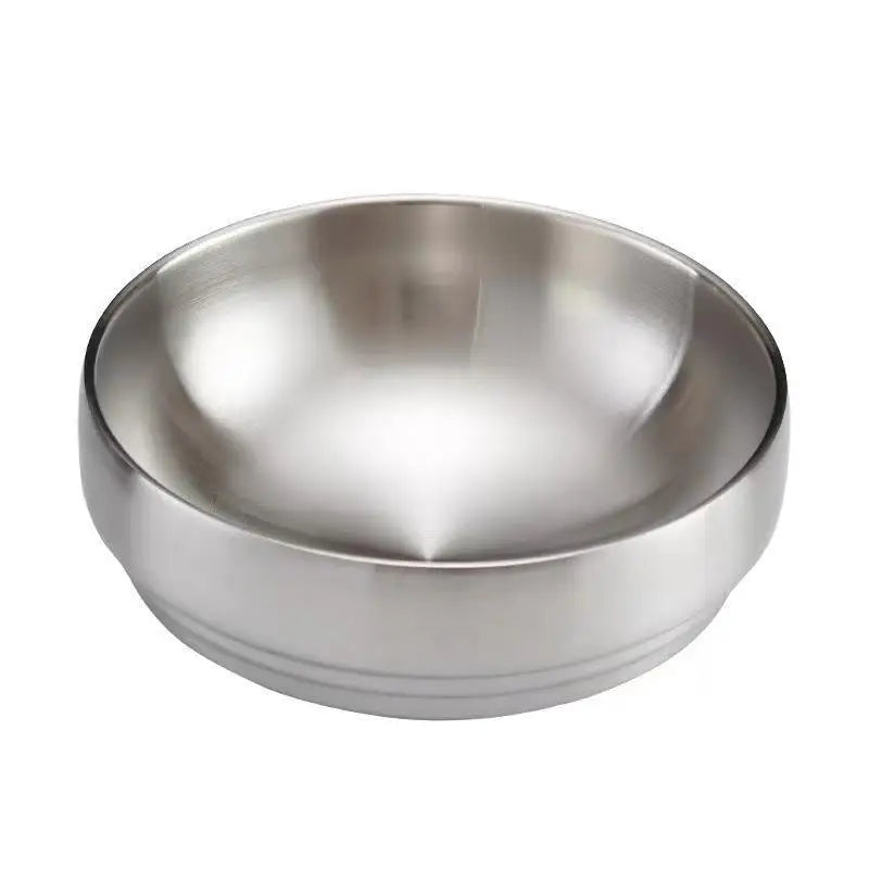 304 Stainless Steel Double Layer Korean Ramen & Salad Bowl Stainless Steel Bowl Babs