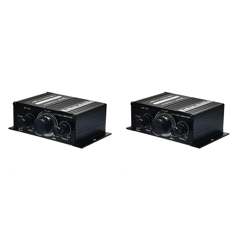 Mini HiFi 2-Channel Audio Power Amplifier 400W AK170 DC 12V Audio Power Amplifier Babs