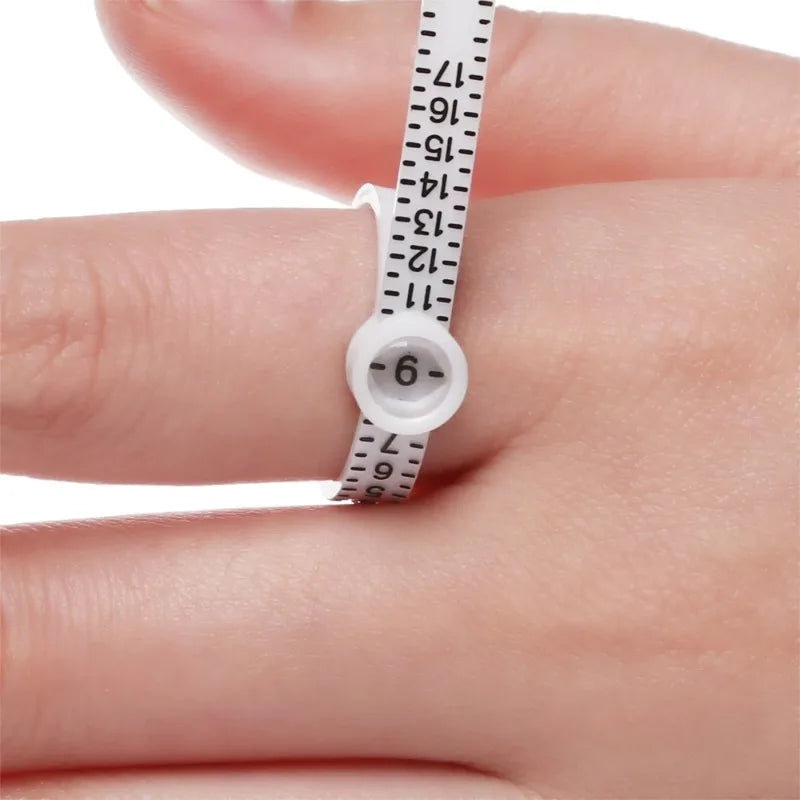 Ring Sizer Measuring Tool – Plastic US Size 1–17 Soft Ruler Ring Sizer Tool Babs