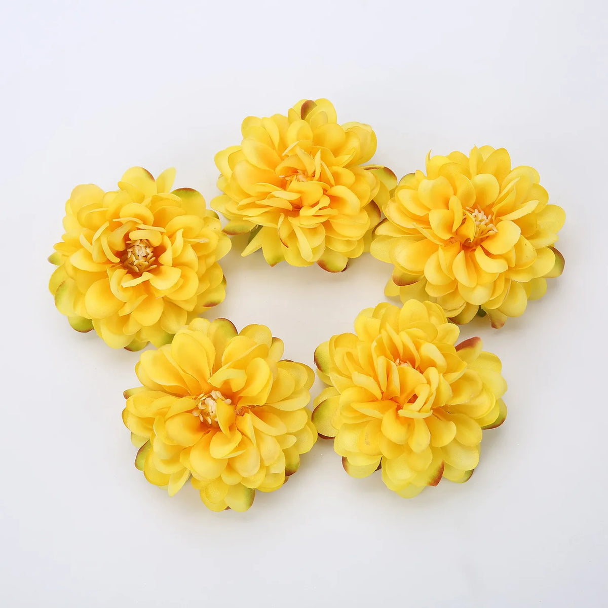 Yellow Silk Artificial Rose Heads – Wedding & Home Décor DIY Artificial Silk Flowers Babs 17 10Pcs