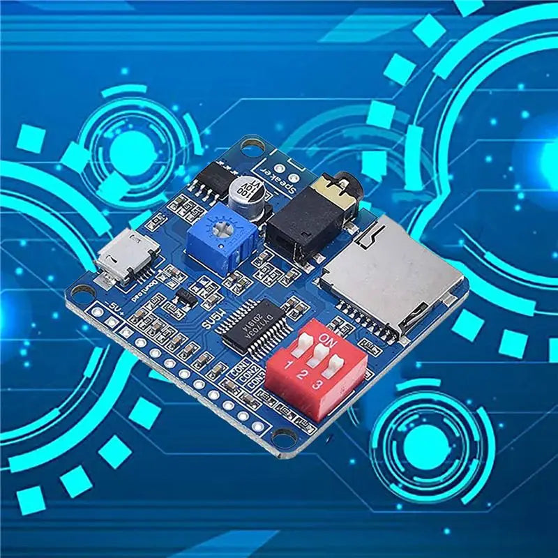 DY-SV5W Voice Playback Module 5W MP3 UART I/O Trigger – 2 Pack Audio Playback Module Babs