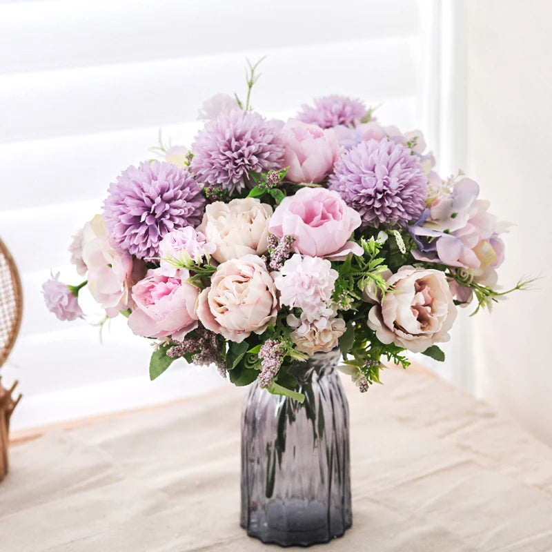Artificial Silk Peony Flower – Wedding & Home Décor, 30cm Artificial Silk Flower Babs