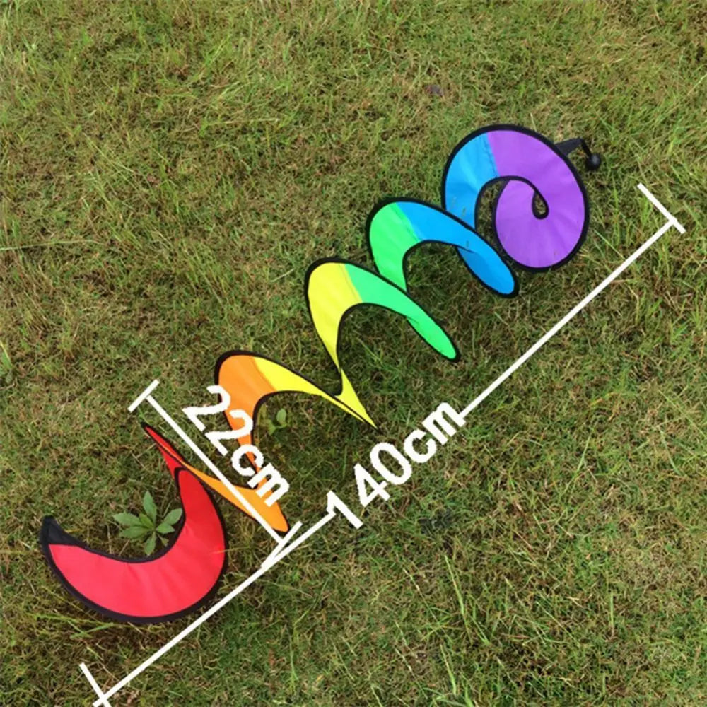 Rainbow Wind Spinner Foldable Spiral Pinwheel – Colorful Decor Wind Spinner Babs