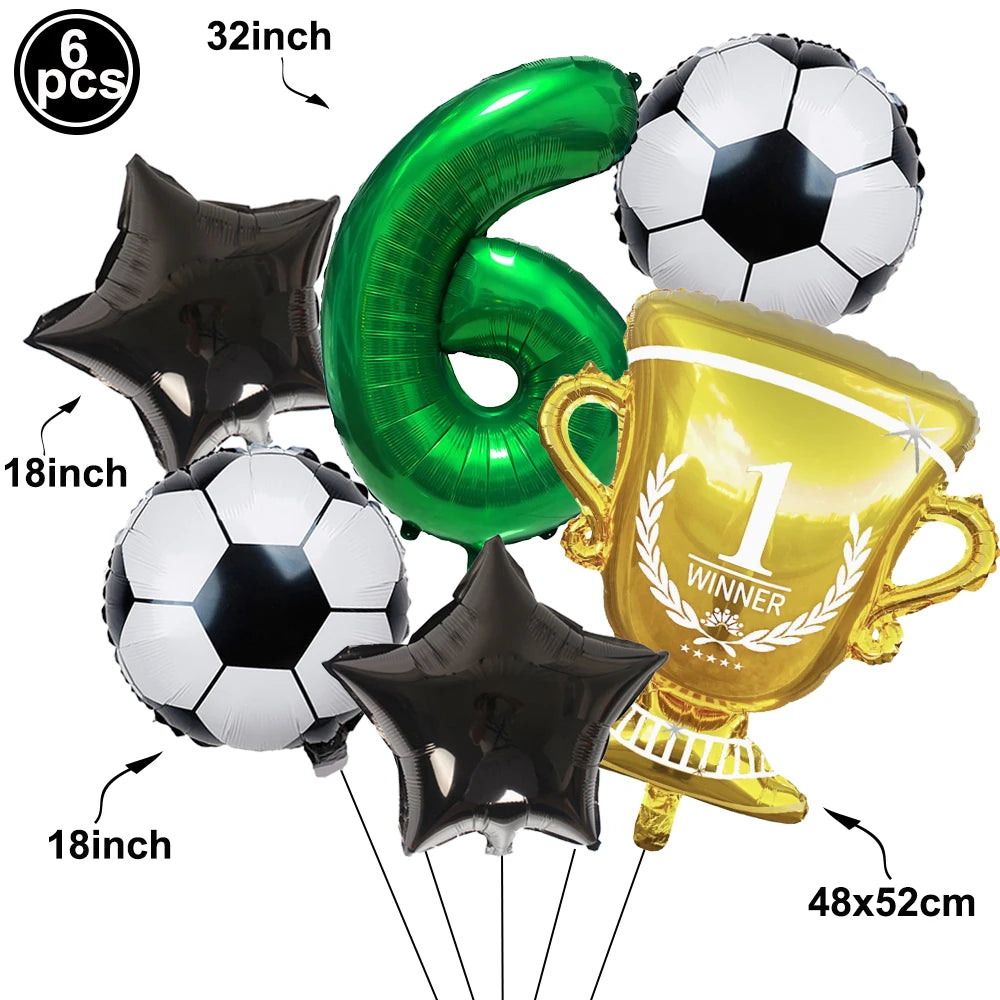 Soccer Party Balloon Kit – Football Birthday Decoration Set