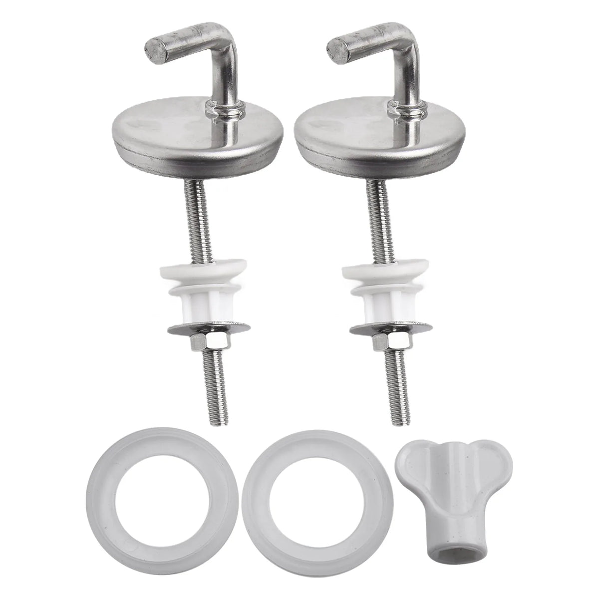 2Pcs Stainless Steel Toilet Seat Hinges with Adjustable Knobs Toilet Seat Hinges Babs