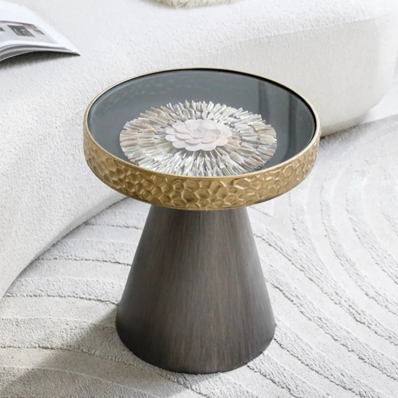 Round Retro Shell Side Table – Modern Luxury Coffee Table Side Coffee Table Babs