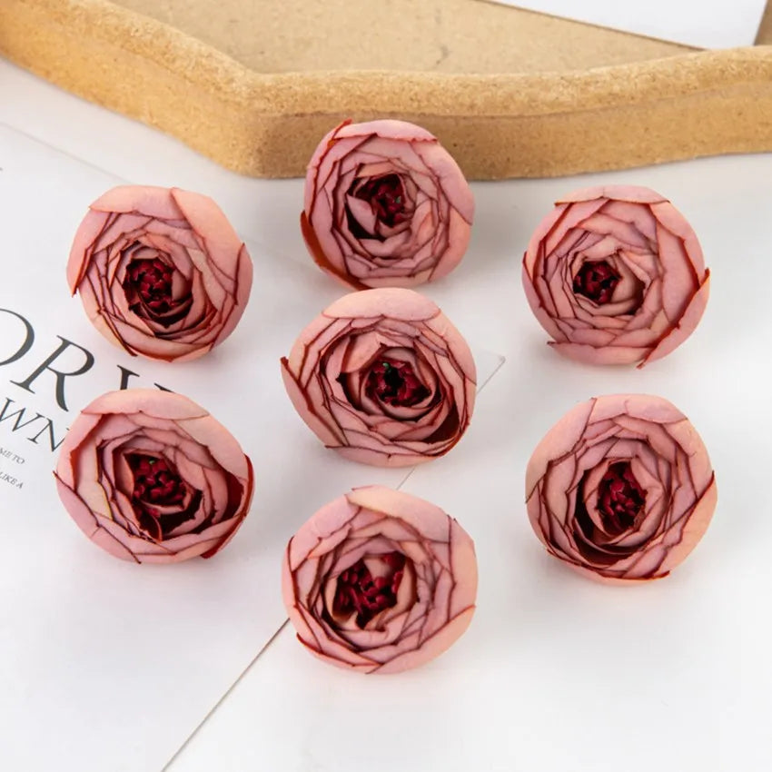 Silk Tea Rose Bud Artificial Flowers – Wedding & Home Décor Artificial Silk Flowers Babs Pink 10pcs