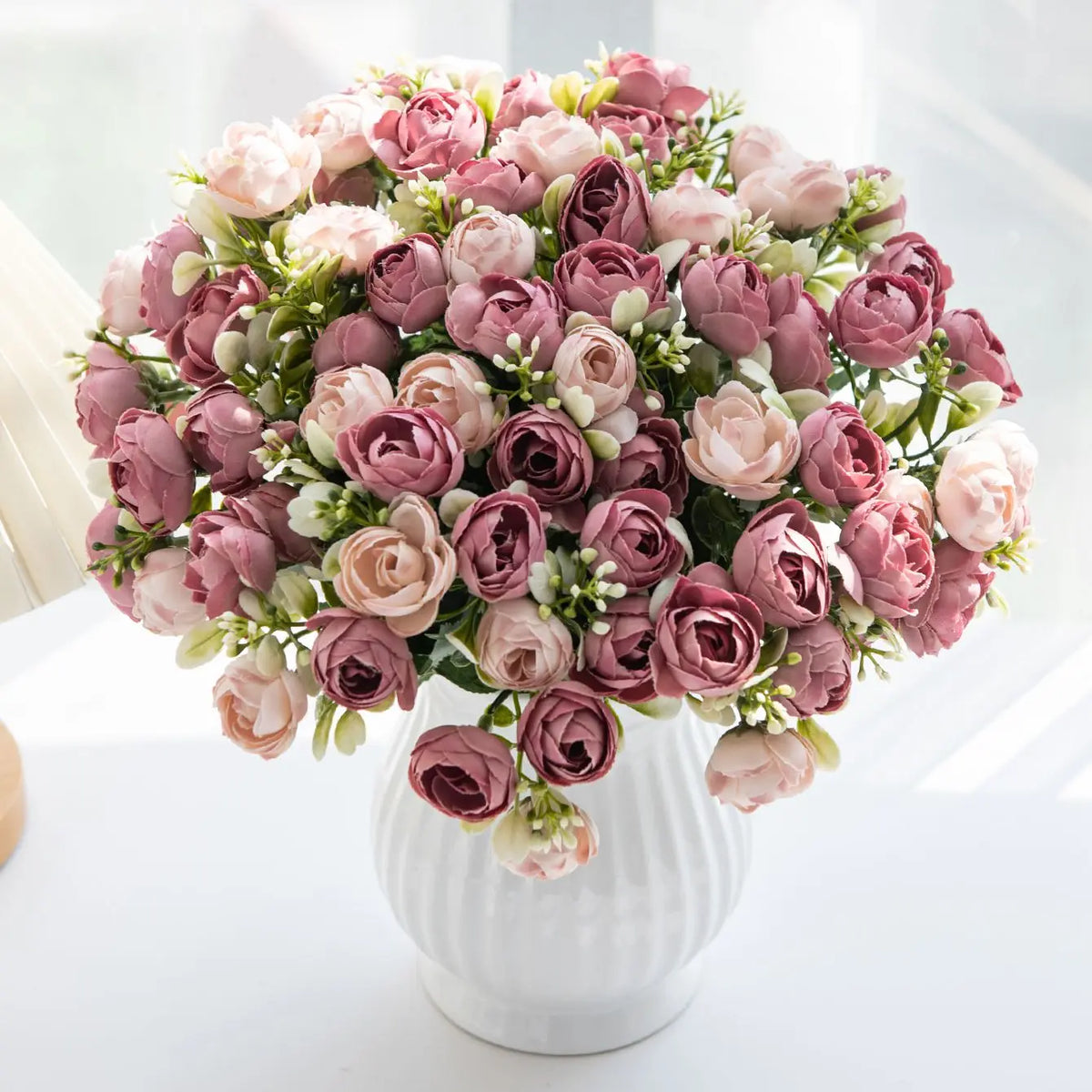 Artificial Silk Rose Bouquet for Wedding & Home Decor Artificial Silk Flowers Babs
