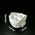 Shell Bowknot 4-Grid Desktop Organizer | Bathroom Makeup Storage Desktop Storage Organizer Babs White