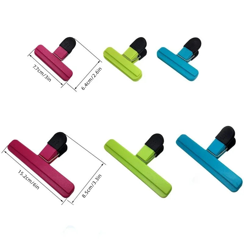 Plastic Bag Sealing Clips – Airtight Food Storage Clamps (2 Sizes) Food Storage Clips Babs