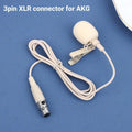 Beige Lavalier Lapel Mic ZL-F1720 Omnidirectional + 2 Covers Lavalier Microphone Babs 3pin