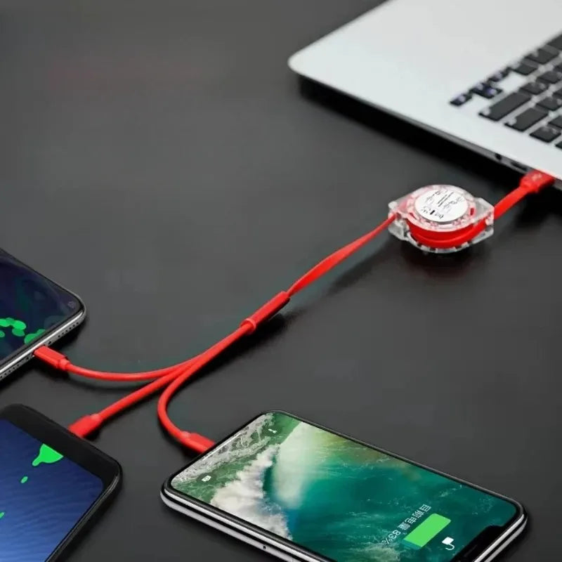 3-in-1 Retractable Charging Cable – Multi-Tip USB Multi-Tip USB Cable Babs