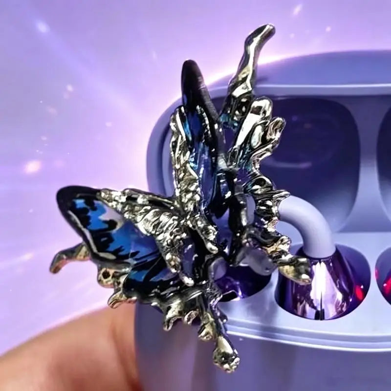 Crystal Butterfly Earphone Clips – Sparkly Earbud Charms Earbud Charms Babs