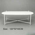 Modern Metal Oval Coffee Table – Nordic Sofa Side Table Metal Coffee Table Babs White