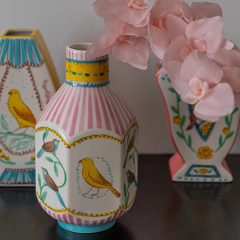 Nordic Ceramic Vase – Minimalist Retro Décor for Living Room Decorative Ceramic Vase Babs