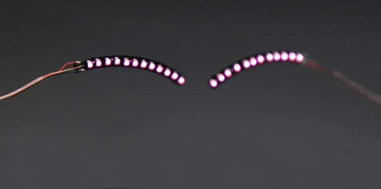 LED Light-Up False Eyelashes – Party, Club & Halloween LED False Eyelashes Babs pink