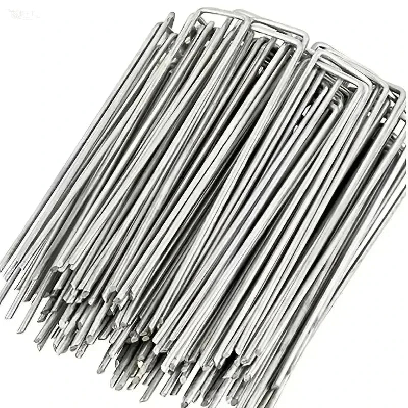 50-Pack U-Shaped Garden Stakes Heavy-Duty Landscape Nails Garden Stakes Babs 10X4CM10pcs