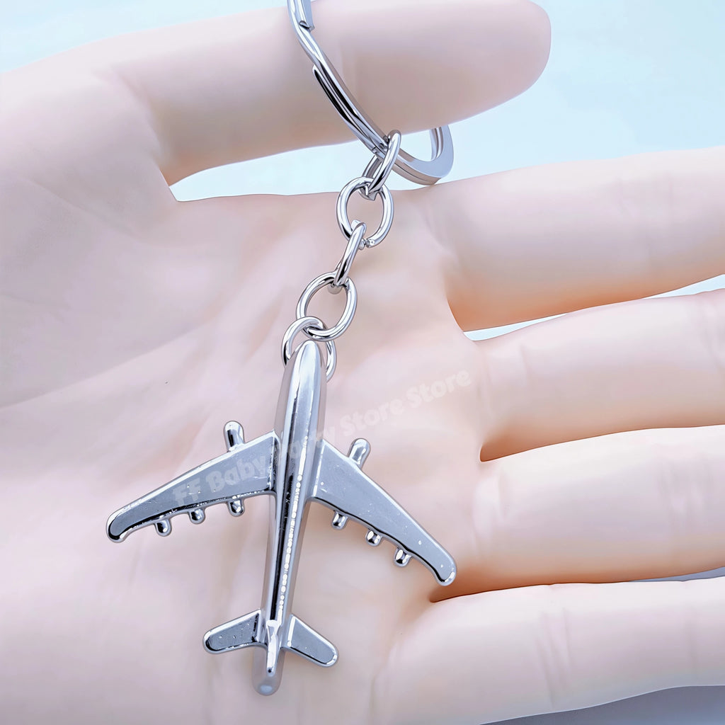 Retro 3D Airplane Keychain – Aircraft Model Souvenir & Gift Novelty Keychain Babs