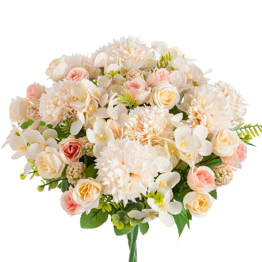Silk Artificial Chrysanthemum Rose Bouquet – Wedding & Decor Artificial Flower Bouquet Babs