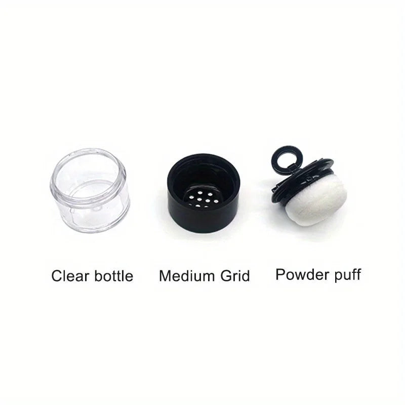 4PCS Mini Mushroom Head Loose Powder Case | Travel Mesh Container Powder Storage Case Babs